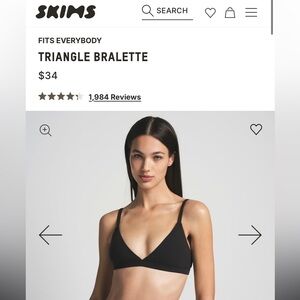 SKIMS Black Triangle Bralette
